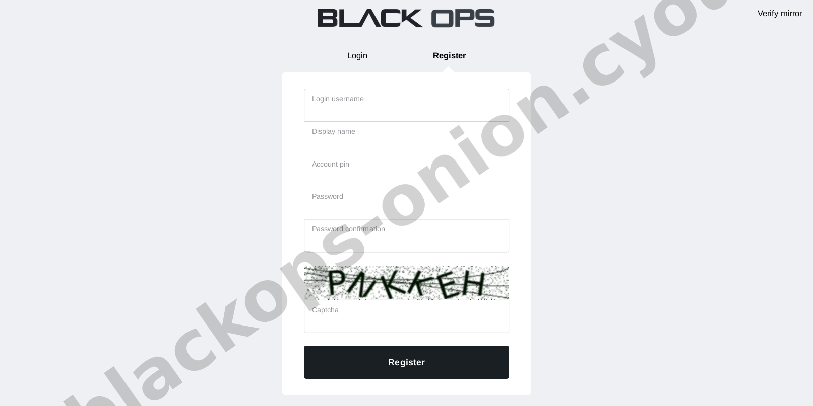 Registration Page